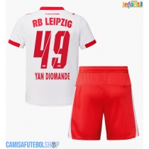 Camisa de time de futebol RB Leipzig Yan Diomande #49 Replicas 1º Equipamento Infantil 2025-26 Manga Curta (+ Calças curtas)